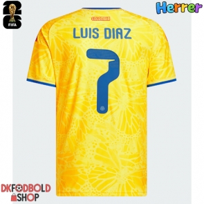 Colombia Luis Diaz #7 Hjemmebanetrøje VM 2026 Kort ærmer